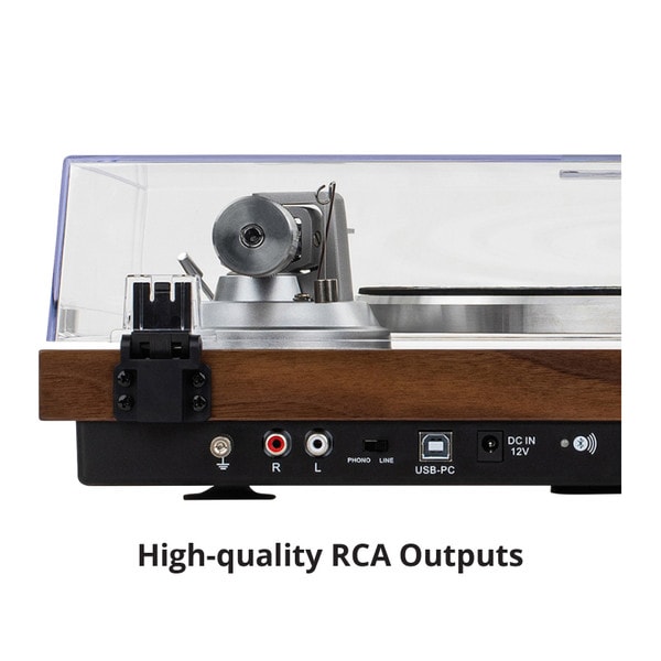 Main product image for Dayton Audio TT-1BTW Belt Drive Turntable with USB, Bluetooth,Audio Technica AT-VM95E Cartridge - Wood300-363